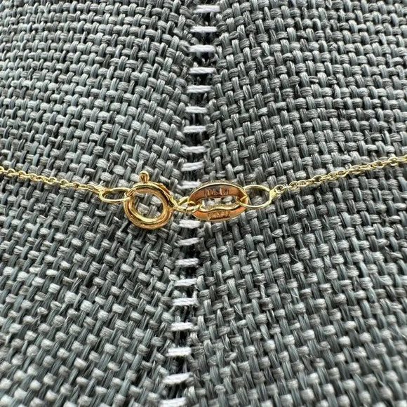 BONY LEVY 14K YELLOW GOLD PETITE HOROSCOPE ZODIAC PENDANT NECKLACE GEMINI B304 - Picture 3 of 3